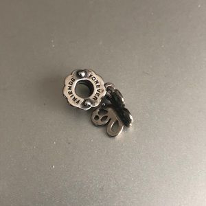 Pandora Friends Forever dangly butterfly charm.
